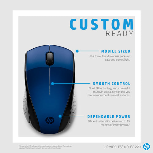 HP Wireless Mouse 220 (Lumiere Blue) HP Wireless Mouse 220 (Lumiere Blue)